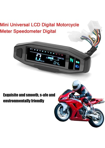 Motosiklet Mini Va Hd LCD Hızölçer Hız Gösterimi Yakıt Göstergesi Hd Ayarlanabilir LCD (Yurt Dışından) indirimleri