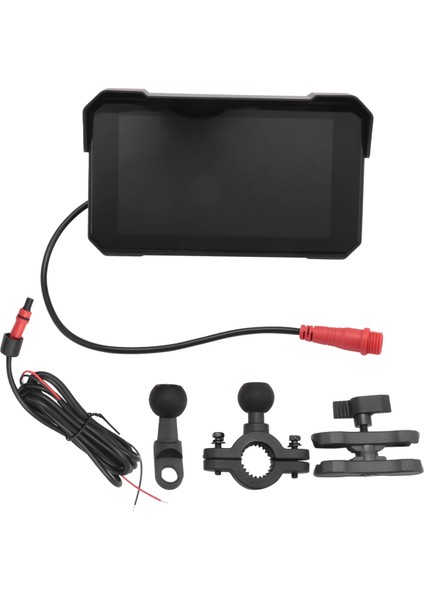 5 Inç Motosiklet Taşınabilir Gps Navigasyon Ekranı Kablosuz Carplay Android Auto IP68 Su Geçirmez Ekran Bluetooth (Yurt Dışından)