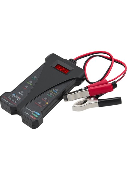 Araba Dijital LED Ekran Pil Test Cihazı 12V Pil Test Cihazı Şarj Sistemi Analizörü Klipsli Araba Motosikleti (Yurt Dışından)