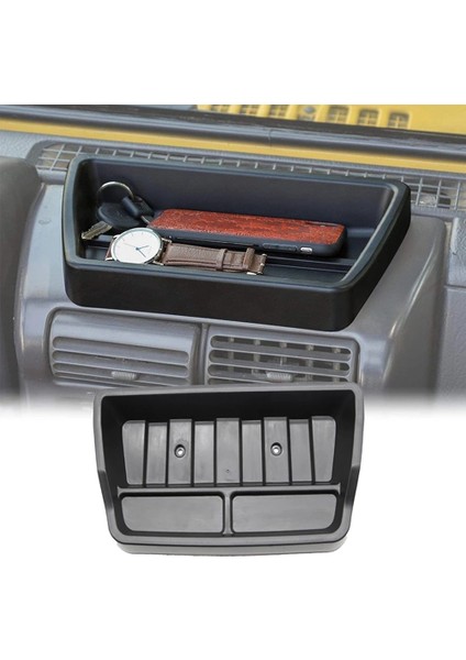 Jeep Wrangler Tj 1997-2007 Otomobil Merkezi Konsol Tepsi Tepsisi Gösterge Tablosu Depolama Kutusu Organizatör Cep Telefon Braketi (Yurt Dışından) fiyatları