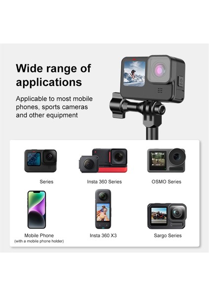 GOPRO12/10 INSTA360 Spor Kamera Binicilik Aksesuarları Için Puluz Motosiklet Montajı Çok Fonksiyonlu Uygun Taşınabilir Braket, B (Yurt Dışından)