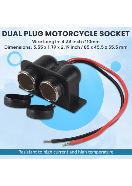 Çığ Soket 12V Su Geçirmez Çift Güç Fiş Çıkışı, Araba Motosiklet Scooter Tekne Atv Rv (Yurt Dışından) fırsatları