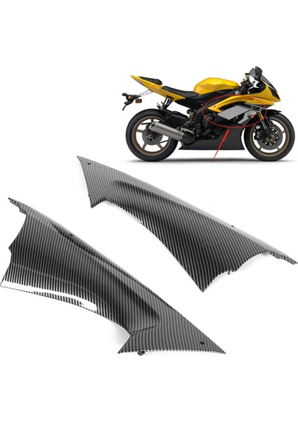 Motosiklet Tank Yan Kaplama Paneli Hava Kanalı Kapak Yamaha Yamaha Yzf R6 2008-2016 Aksesuarlar Karbon Fiber (Yurt Dışından) modelleri