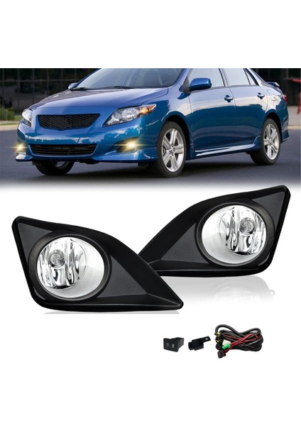 Toyota Corolla / Altis Için Sis Farları Montajı 2008-2010 Ön Tampon Sis Işıkları Halojen Ampul Anahtarı ve Kablolama (Yurt Dışından) fiyatları