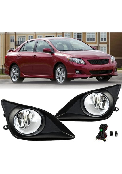 Toyota Corolla / Altis Için Sis Farları Montajı 2008-2010 Ön Tampon Sis Işıkları Halojen Ampul Anahtarı ve Kablolama (Yurt Dışından) modelleri