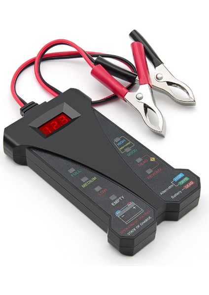 Araba Dijital LED Ekran Pil Test Cihazı 12V Pil Test Cihazı Şarj Sistemi Analizörü Klipsli Araba Motosikleti (Yurt Dışından) fırsatları
