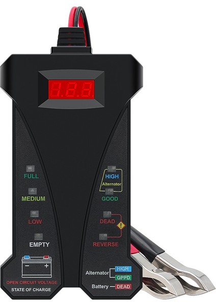 Araba Dijital LED Ekran Pil Test Cihazı 12V Pil Test Cihazı Şarj Sistemi Analizörü Klipsli Araba Motosikleti (Yurt Dışından) indirimleri