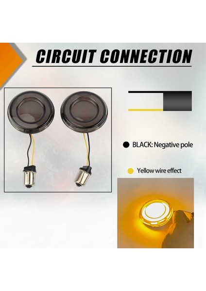 Motosiklet Füme LED Turn Sinyal Işık Sarı Direksiyon Lambası 1156 Harley Touring Sportster XL883 X48 1200 Dyna (Yurt Dışından) modelleri
