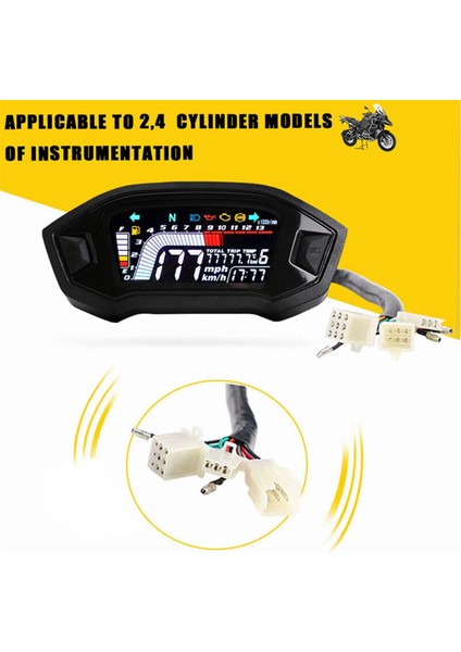 Motosiklet LCD Dijital Kilometre Sometre LED Speedometre 2, 4 Silindirli Model Için (Yurt Dışından) modelleri