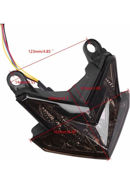 Motosiklet Arka Lamba LED Fren Lambası Arka Kuyruk Işık Durdurma Kafe Yarışçı Lamba Dönüş Sinyal Işığı Kawasaki Z800 2013-2016 (Yurt Dışından) modelleri