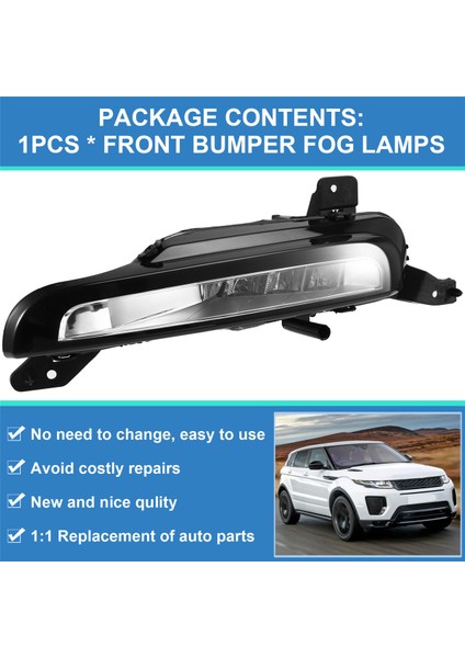 Araba Ön Tampon Sis Lambaları Land Rover Range Rover Evoque Için Işıklar 2016-2018 Gündüz Koşu Far Sağ LR072645 (Yurt Dışından) indirimleri