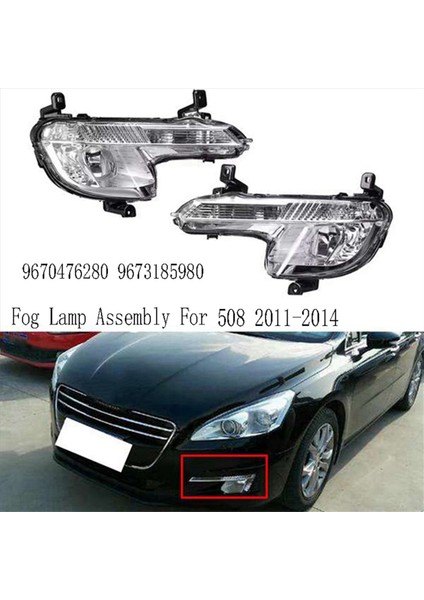 Ön Sis Lambası Montajı Gündüz Koşu Işıkları Peugeot 508 2011-2014 Için Sinyal Işıklarını Çevirin (Yurt Dışından) indirimleri