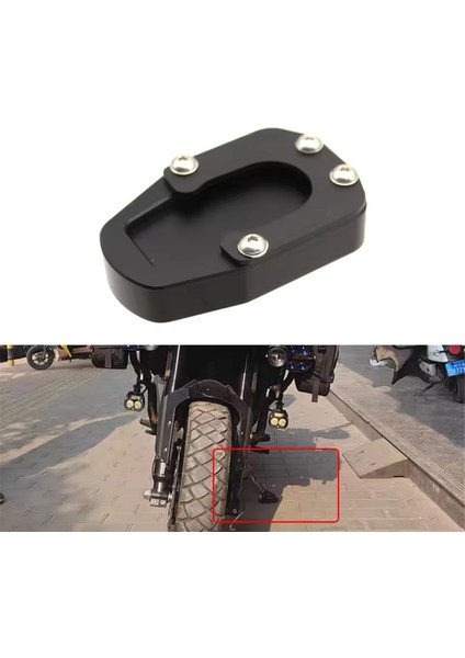 Morbidelli T1002V Gaojin HAWK1000 Yan Stand Genişleme Uzantısı Için Motosiklet Kickstand Pad (Yurt Dışından) modelleri