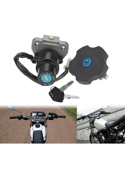 Motosiklet Ateşleme Anahtarı Yakıt Deposu Kapağı Kilit Kilit Anahtar Seti Yamaha XT600 TW200 DT200 DT200R XT225 Serow 225 (Yurt Dışından) fiyatları