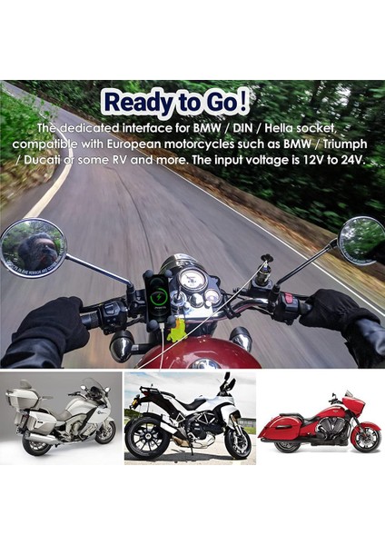 Pd 3.0 Tip C USB Fast Charger Dın Usb&#39;ye Dın ve 12V-24V Ducati Bmw Motosiklet Için Voltmetre ile 18W Qc 3.0 Elektrik Prizini (Yurt Dışından) fiyatları