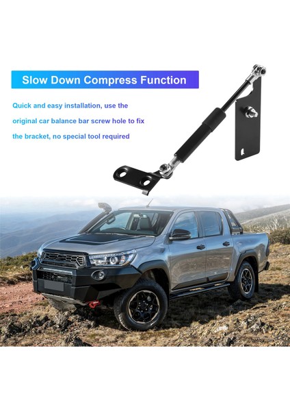 1pcs Arka Bagaj Kapısı Tahta Yavaş Aşağı Destek Çubuk Asansör Germe Gaz Şok Damper Toyota Hilux GUN125 Revo 2015-2019 (Yurt Dışından) indirimleri