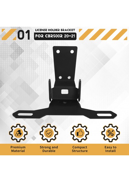 Honda CBR500R 2020-2021 Için Motosiklet Lisans Sahibi Arka Braket Cbr 500R Plaka Plakası Pul Dolu Motosiklet Aksesuar (Yurt Dışından) fırsatları