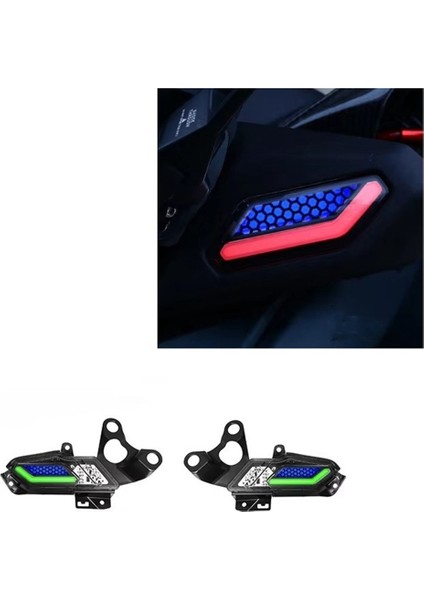 Yamaha Için XMAX300 2023 2024 Motosiklet Turn Sinyalleri Montaj Gündüz Koşu Işıkları Uygulaması Kontrolü Renk Değişimi B (Yurt Dışından) fiyatları
