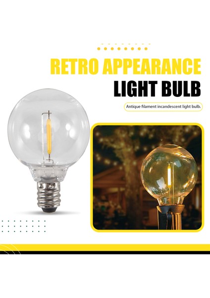 20 Pcs G40 LED Yedek Ampul E12 Vida Taban Yüzüne Döndürülmemiş LED Globe Ampuller Güneş Dize Işıkları Sıcak (Yurt Dışından) fırsatları