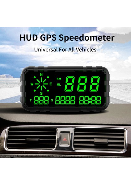 C3012 Hud Speedometre Yolcu Pusula Başlığı Ekran Gps Dijital Ekran Büyük Yazı Tipleri Tüm Arabalar Için Evrensel (Yurt Dışından) fırsatları