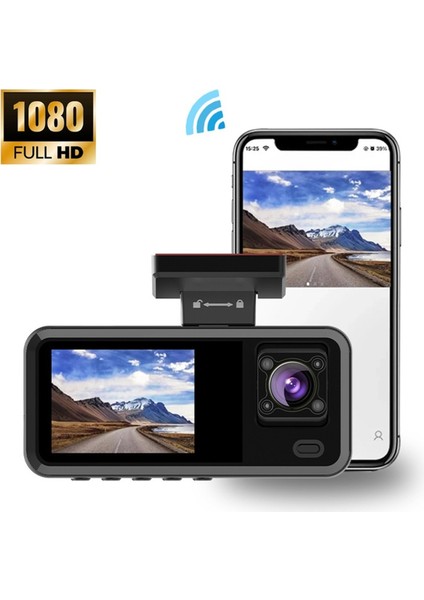 3 Kanal Dash Cam Arabalar Için Kamera Wifi 1080P Video Kaydedici Araç Araç Dvr Araç Aksesuarları Için Kamera (Yurt Dışından)