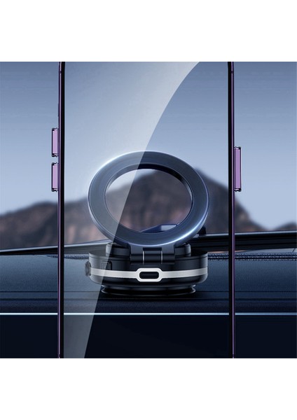 360 ° Dönen Vakum Adsorpsiyon Manyetik Braket Evrensel Araç Navigasyon Aleti Tablo Telefon Braketi Gümüş (Yurt Dışından) modelleri