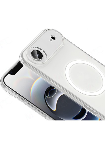 iPhone 17 Air Kılıf Kablosuz Şarj Özellikli Şeffaf Kamera Çerçeveli Porto Kapak modelleri