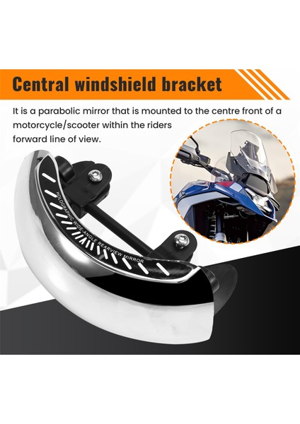 Motosiklet Dikiz Aynası Arka Görünüm Aynası 180 Ultra Geniş Açılı Merkezi Ön Cam Montajı Için Bmw R1200GS R1250GS (Yurt Dışından) fırsatları