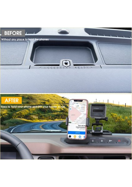 Ford Bronco 2021 2022 2023 Aksesuarları Için Slayt Raylı Dash Telefon Montajı, Gopro ve Akıllı Telefon Için Uyumlu Aksesuarlar (Yurt Dışından) indirimleri