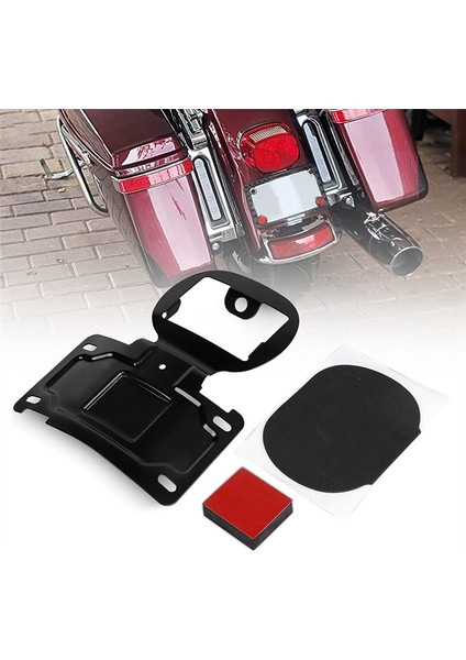 Harley Için Siyah Motosiklet Plakası Yer Değiştirme Braketi 16-19 Yol Glide Ultra Fltru (Yurt Dışından) fırsatları