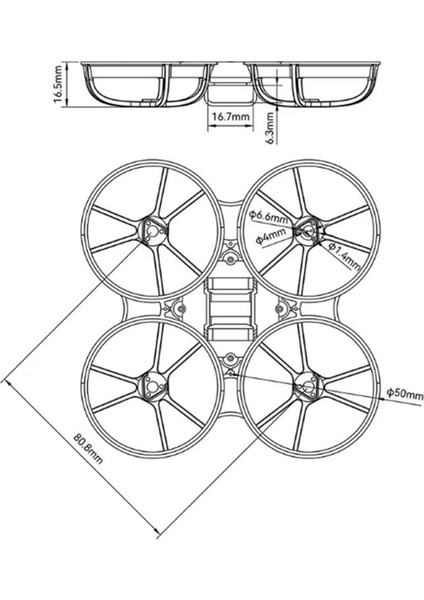 METEOR75 Pro Fpv Drone Frame 1s Için Meteor 75 Pro Fpv Yarışı Rc Drone Quadcopter Frame Için Mikro Tip Fırçasız Çerçeve, D (Yurt Dışından) fırsatları
