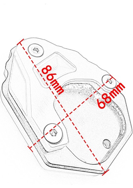 Bmw C400GT C400X Motosiklet Ayak Yeriniz Stand Plakası Kickstand Büyütme Desteği Uzatma Siyah+Mavi (Yurt Dışından) modelleri