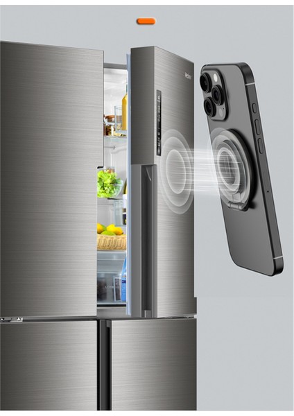 Çift Taraflı Telefon Holde Güçlü Mıknatıs ve Parmak Kavrama Suppor Siyah ile Katlanabilir 360 ° Dönen Stand (Yurt Dışından) indirimleri