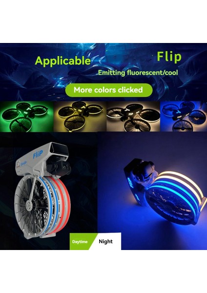 Djı Flip Drone Işıltılı Çıkartmalar Için Çizik Anti-Cratch Koruyucu Film Gece Güvenlik Serin Uçuş Aksesuarları Sarı (Yurt Dışından) modelleri