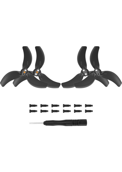 Avata Için 2 Çift Pervane Bıçağı 2 Pervane 3032S Bıçaklar Mini Hafif Drone Kanat Aksesuarları, Siyah (Yurt Dışından)