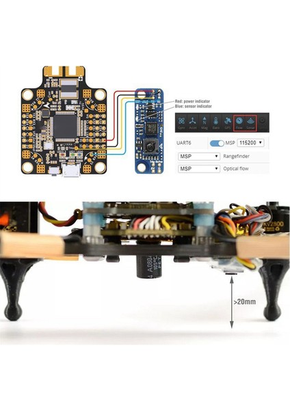 Mateksys Optik Akış ve Lidar Sensörü 3901-L0X Rc Fpv Yarış Freestyle F4 F7 Uçuş Için (Yurt Dışından) modelleri