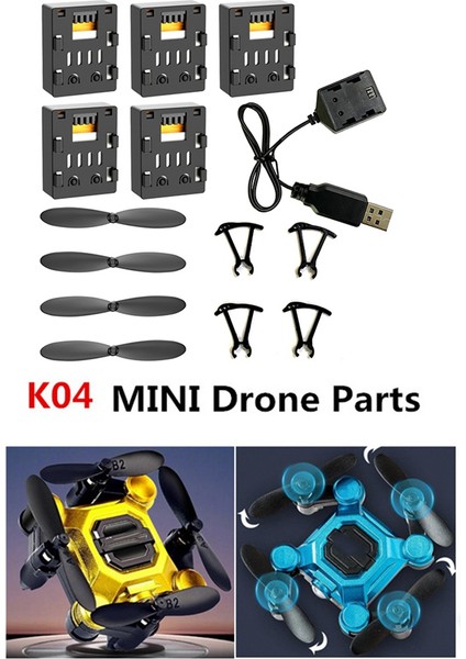 K04 Taşınabilir Uzaktan Kumanda Rc Drone Quadcopter Yedek Parçalar Aksesuar 3.7V 300MAH USB Pervane Koruma Çerçevesi (Yurt Dışından) fiyatları