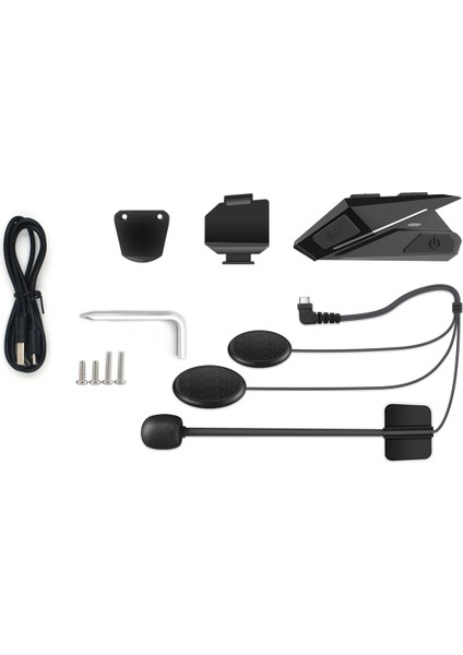 Motosiklet Kask Kulaklıklı Bluetooth 5.0 Interscom Kablosuz Kulaklık Stereo Mikrofon Gürültü Azaltma Kulaklık (Yurt Dışından)