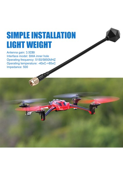 Iflight 5.8g 15CM Sma Rp-Sma Fpv Anten 3dbı 5000-6000MHZ 150MM Uzun Uzay Çizgisi Anten Fpv Drone Parçası Iç Delik (Yurt Dışından) indirimleri