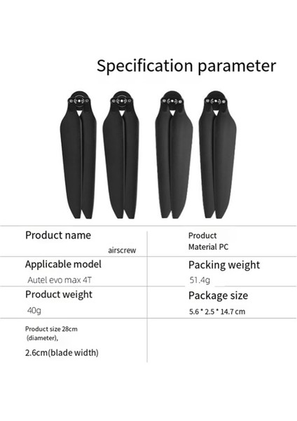 Max 4t/4n Pervane Drone Bıçakları ve Kanat Aksesuarları Için Uygun (Yurt Dışından) modelleri