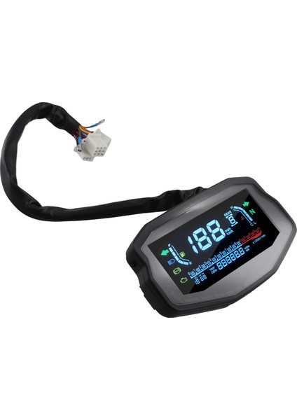 Evrensel Hızölçer Su Sıcaklığı ve Yağ Göstergesi Kilometre Sayacı LCD Enstrümanı (Yurt Dışından)