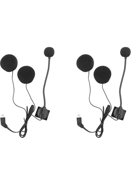 Motosiklet Kask Bluetooth Kulaklık Mikrofon Hoparlör Kulaklık Aksesuarları Yarım Helmet Için (Yurt Dışından)