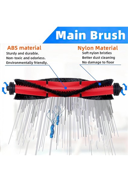 Roborock Q5 Q5+ Q5 Plus Robot Süpürge Yedek Aksesuar Seti Ana Yan Fırça Hepa Filtreleri Yedek Parçaları (Yurt Dışından) modelleri