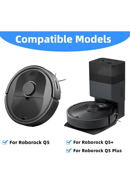 Roborock Q5 Q5+ Q5 Plus Robot Süpürge Yedek Aksesuar Seti Ana Yan Fırça Hepa Filtreleri Yedek Parçaları (Yurt Dışından) indirimleri