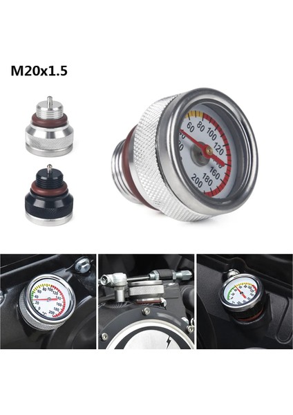 M20X1.5 Motosiklet Yağ Göstergesi Yağ Sıcaklık Gösterge Motoru Sıcaklık Gösterge Aksesuarları Haojue Için TR300 X350 Gümüş (Yurt Dışından) fiyatları
