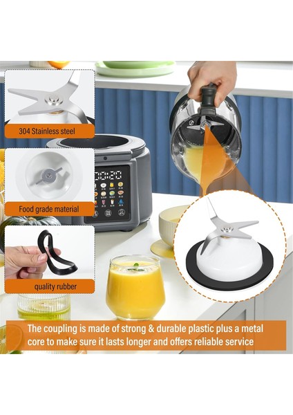 9704230 Blender Bağlantı Parçası ve Anahtar Seti, Kitchenaid Blender Parçaları Için Kauçuk Contalı 4 Yapraklı Blender Bıçağı (Yurt Dışından) fırsatları