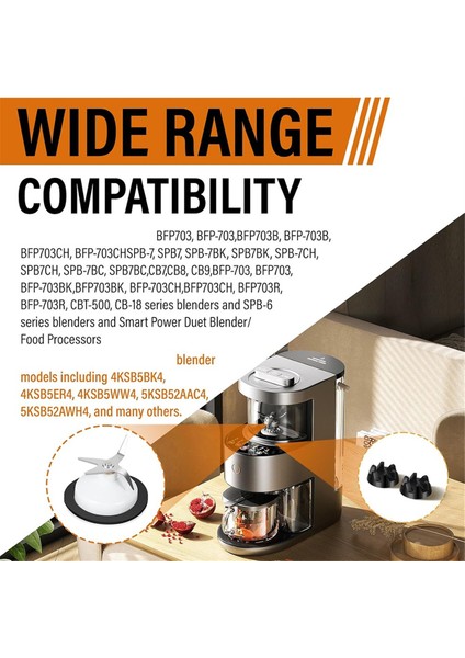 9704230 Blender Bağlantı Parçası ve Anahtar Seti, Kitchenaid Blender Parçaları Için Kauçuk Contalı 4 Yapraklı Blender Bıçağı (Yurt Dışından) indirimleri