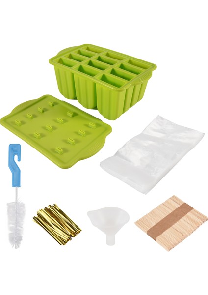 Silikon Popsicle Kalıbı, Popsicle Dondurma Yapımı Için Dondurulmuş Popsicle Kalıp Üreticisi, 50 Adet Popsicle Çubuğu ve Popsicle Poşeti (Yurt Dışından) modelleri