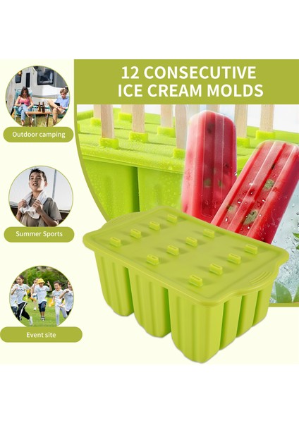 Silikon Popsicle Kalıbı, Popsicle Dondurma Yapımı Için Dondurulmuş Popsicle Kalıp Üreticisi, 50 Adet Popsicle Çubuğu ve Popsicle Poşeti (Yurt Dışından) indirimleri