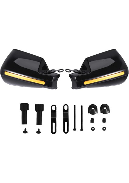 Çift Motosiklet El Muhafızları 7/8 Inç 22MM Gidon Handguard Tutucu Koruyucu Bisiklet Fırçası Rüzgar Koruma Koruyucusu (Siyah) (Yurt Dışından) modelleri